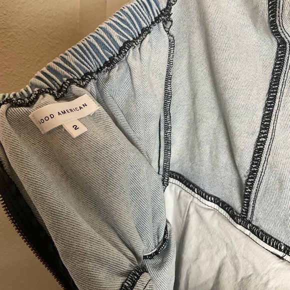 Good American Strapless Light Blue Denim Women’s romper size 2 - Picture 9 of 13
